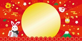 春节兔子素材兔子元素图案 