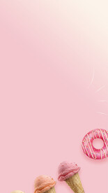 粉色渐变小清新冰淇淋背景