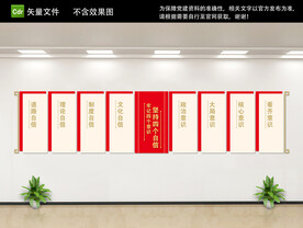 自信意识党建文化墙