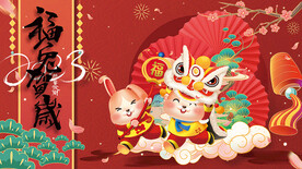 新年兔年贺岁2023主题海报展