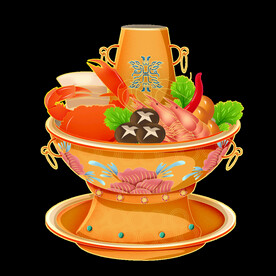 春节兔年插画元素图案 