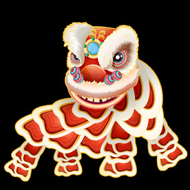 春节兔年插画元素图案 