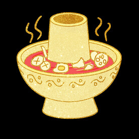 春节兔年插画元素图案 