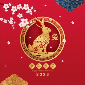 新年兔年贺岁2023主题贺岁素