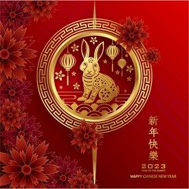新年兔年贺岁2023主题贺岁素