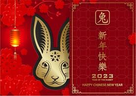 新年兔年贺岁2023主题贺岁素