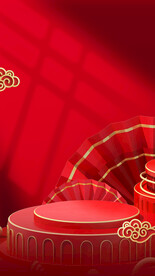 国潮中国风年货节春节背景