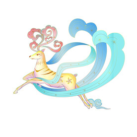 敦煌仙鹿九色鹿  