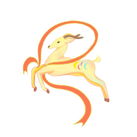 敦煌仙鹿九色鹿  