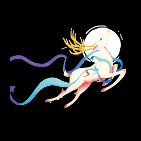 敦煌仙鹿九色鹿  