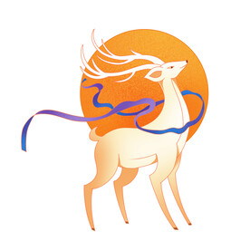 敦煌仙鹿九色鹿  