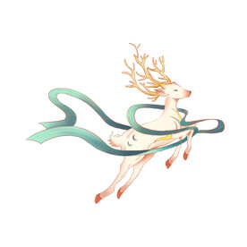 敦煌仙鹿九色鹿  