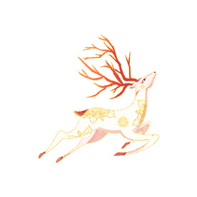 敦煌仙鹿九色鹿  