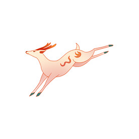 敦煌仙鹿九色鹿  