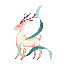 敦煌仙鹿九色鹿  