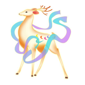 敦煌仙鹿九色鹿  