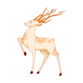 敦煌仙鹿九色鹿  