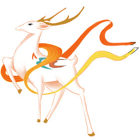 敦煌仙鹿九色鹿  