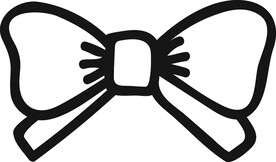 手绘涂鸦蝴蝶结