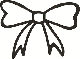 线描蝴蝶结  