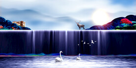 天鹅湖房地产广告 