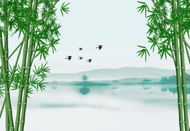 竹林电视背景墙装饰画