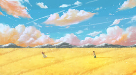 秋天的麦田浪漫图片