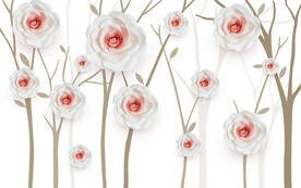 花卉电视背景墙 