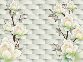 家和花卉电视背景墙 