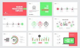 信息图表幻灯片模板设计psd 