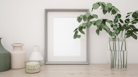 装饰画相框样机 