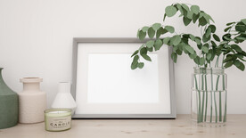 装饰画相框样机 