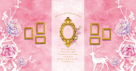粉色婚礼展板