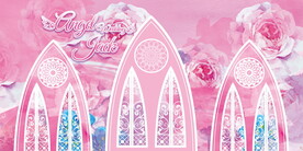 粉色婚礼背景板