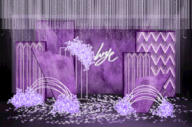 婚礼背景板效果图