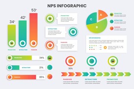 多彩主题信息图表素材