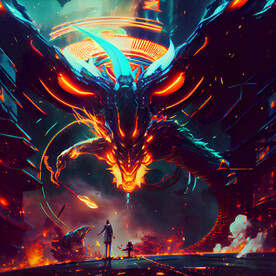 龙 奇幻 怪物 炫酷 背景图 