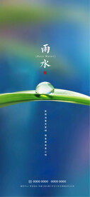 雨水节气海报