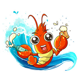 小龙虾插画