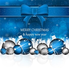 蓝色圣诞元素
