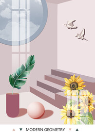 北欧立体建筑装饰画