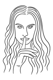 简笔画美女