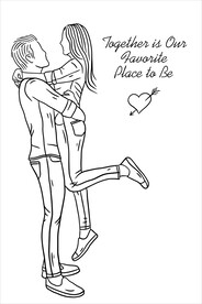 线描情侣 