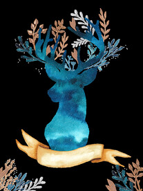 鹿装饰画 