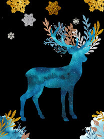 鹿装饰画 