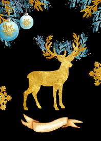 鹿装饰画 