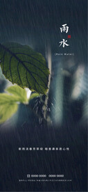 雨水节气海报