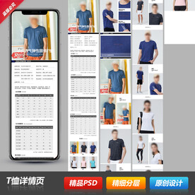 情侣男女士短T恤详情描述页