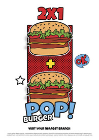 汉堡包海报