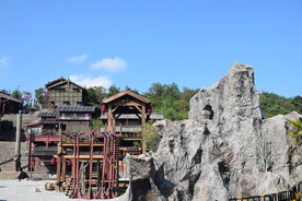 白云 古建筑 自然景观 蓝天 